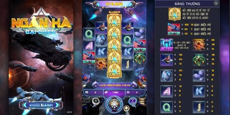 Slot game Loto188 đại chiến ngân hà đầy kịch tính